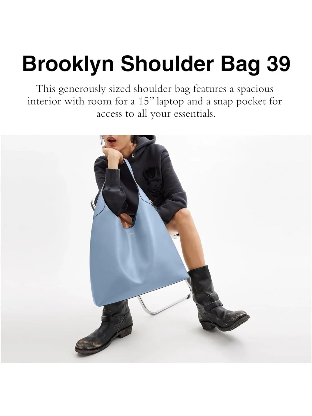 New Coach Leather Bluebell Brooklyn 39 Shoulder Bag